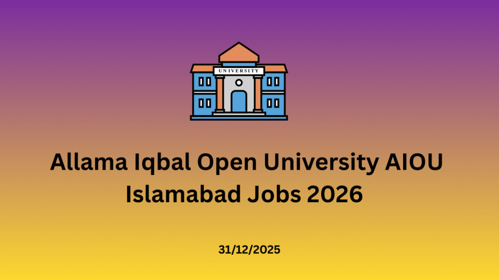 AIOU Islamabad Jobs 2026